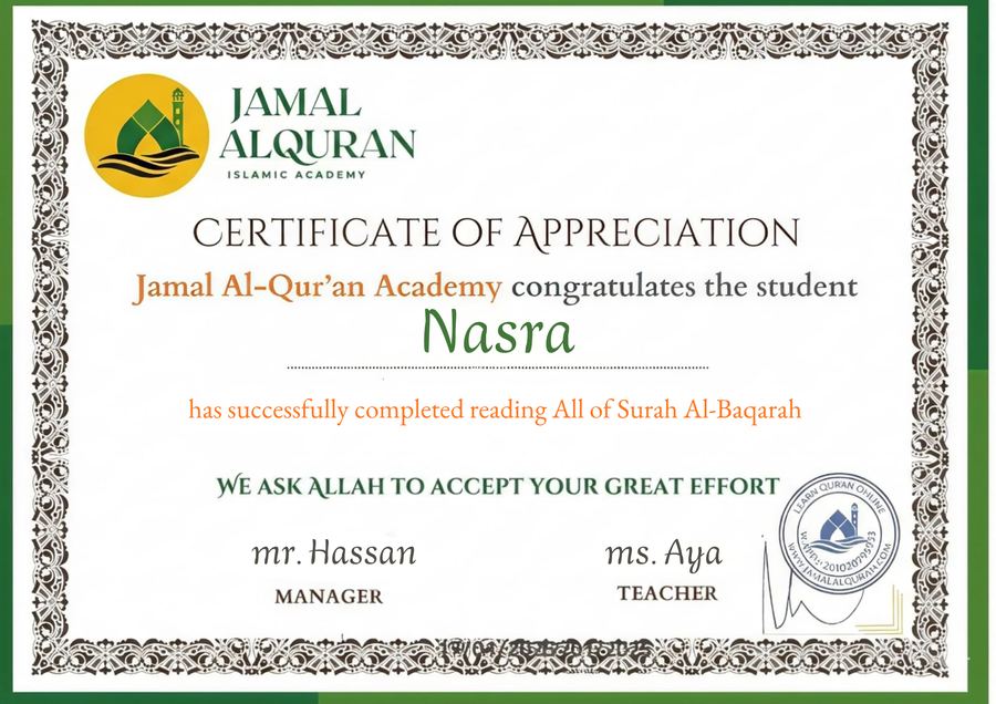 Student certificate 3